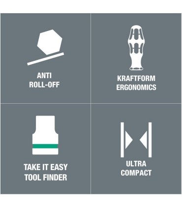 Wera 8006 SC1 Zyklop Hybrid Cırcır 1/2" Lokma Seti 05004090001