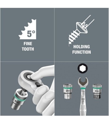 Wera 8006 SC1 Zyklop Hybrid Cırcır 1/2" Lokma Seti 05004090001