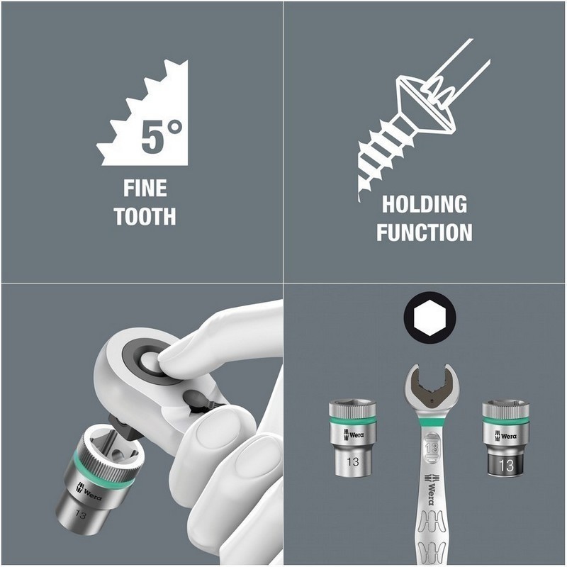 Wera 8006 SC1 Zyklop Hybrid Cırcır 1/2" Lokma Seti 05004090001