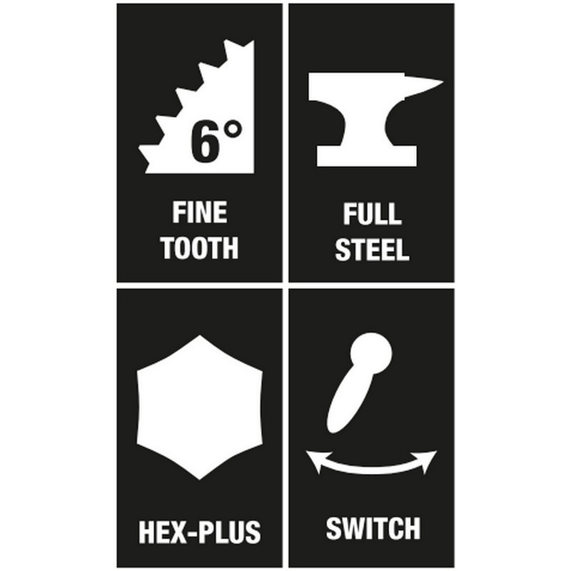 Wera 8008 A Zyklop Mini Cırcır 1/4" Sürücü 05003793001