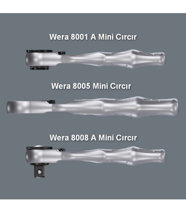 Wera 8008 A Zyklop Mini Cırcır 1/4" Sürücü 05003793001