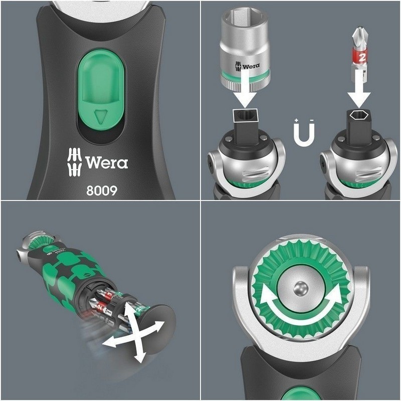 Wera 8009 Zyklop 3/8" Cırcır Bits Seti 05004280001