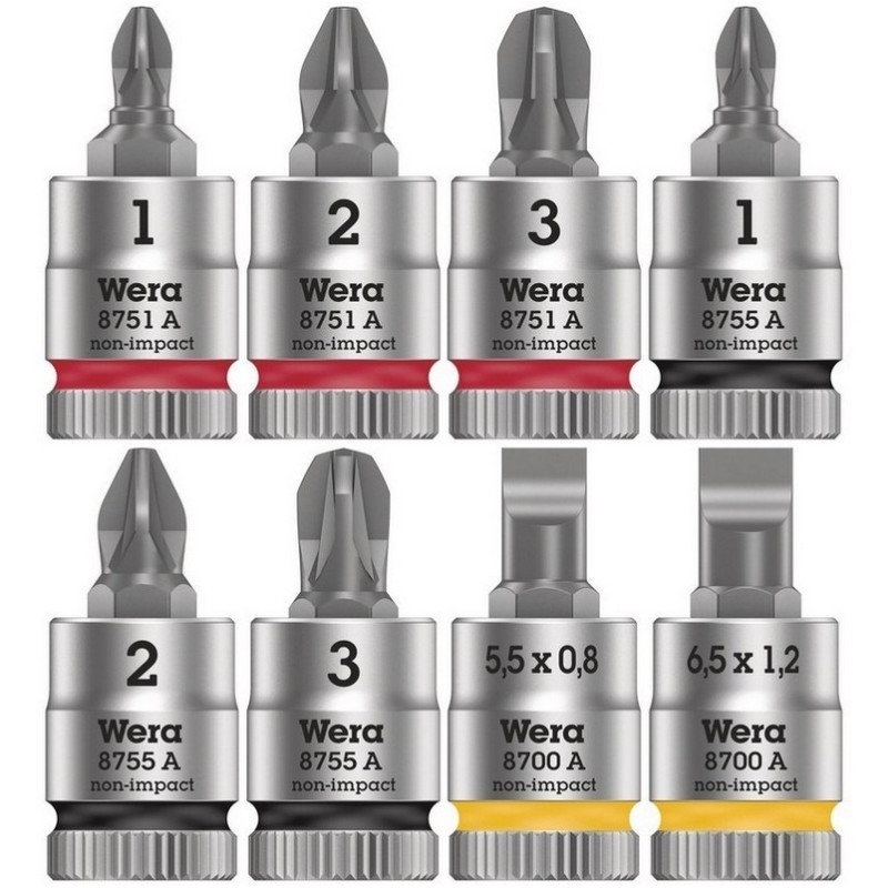 Wera 8100 SA ALL Zyklop Cırcır 1/4" Lokma Bits Seti 05003755001