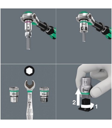 Wera 8100 SA ALL Zyklop Cırcır 1/4" Lokma Bits Seti 05003755001