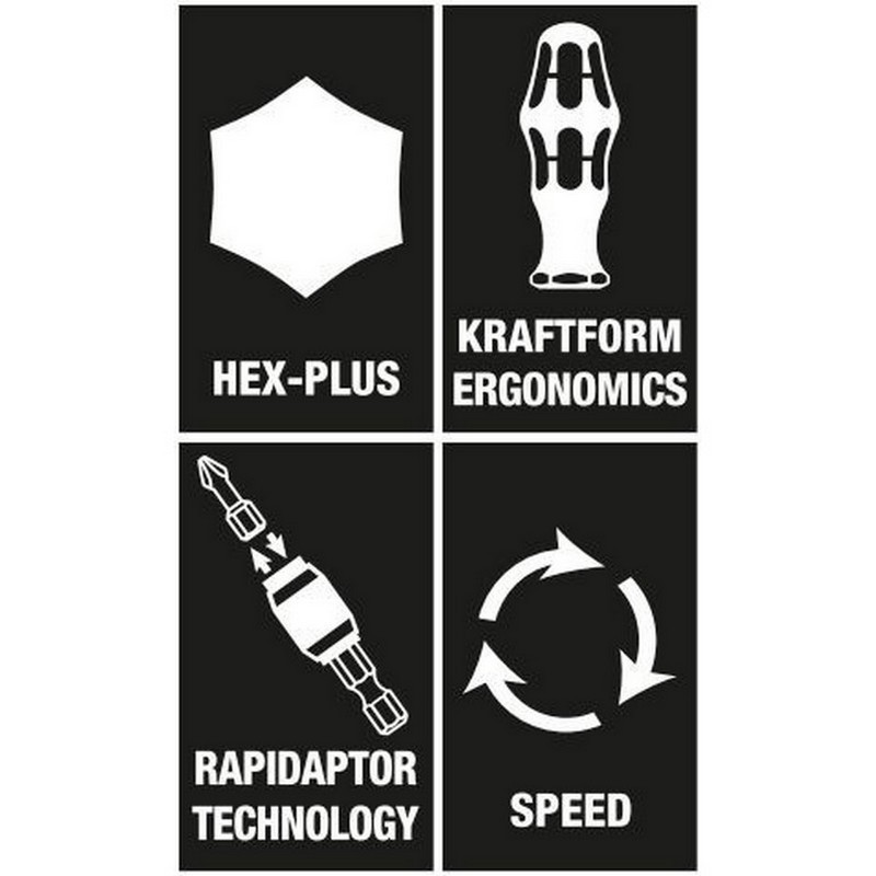 Wera 8100 SA SC2 Zyklop Cırcır Lokma Bits Seti 05160785001