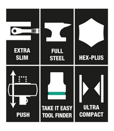 Wera 8100 SA7 Zyklop Cırcır 1/4" Lokma Bits Seti 05004017001