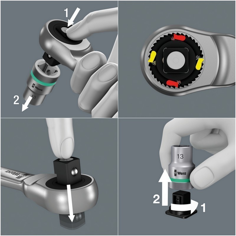 Wera 8100 SA7 Zyklop Cırcır 1/4" Lokma Bits Seti 05004017001