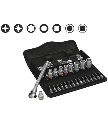 Wera 8100 SA7 Zyklop Cırcır 1/4" Lokma Bits Seti 05004017001