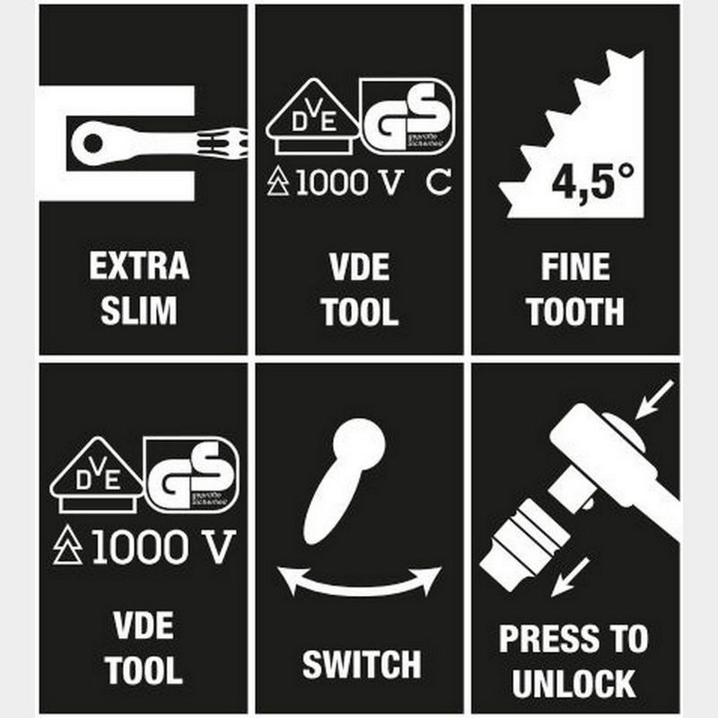 Wera 8100 SB VDE İzole Zyklop Cırcır 3/8" Lokma Seti 05004970001