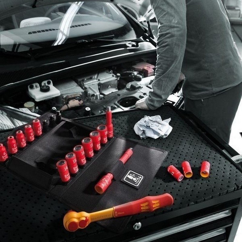 Wera 8100 SB VDE İzole Zyklop Cırcır 3/8" Lokma Seti 05004970001