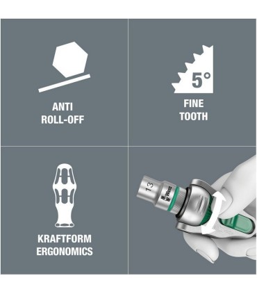 Wera 8100 SB2 Zyklop Speed Cırcır 3/8" Lokma Bits Seti 05003594001