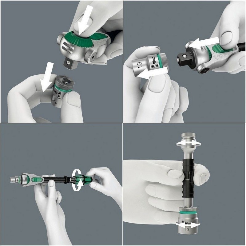 Wera 8100 SC2 Zyklop Speed Cırcır 1/2" Lokma Bits Seti 05003645001