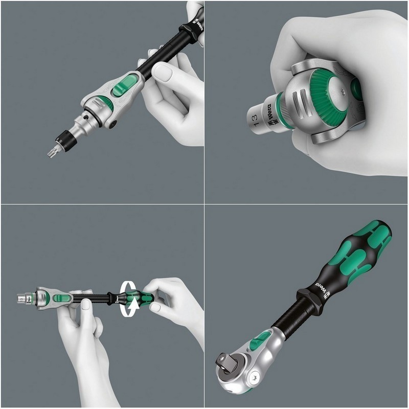 Wera 8100 SC6 Zyklop Speed Cırcır 1/2" Lokma Bits Seti 05004076001