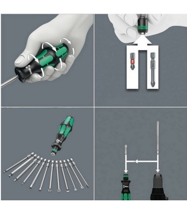 Wera 816 RA Bits Tutuculu Cırcırlı Tornavida 05051461001
