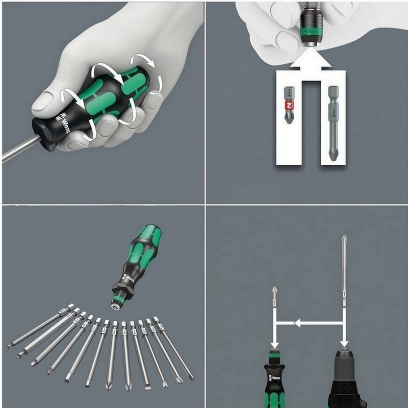Wera 816 RA Bits Tutuculu Cırcırlı Tornavida 05051461001