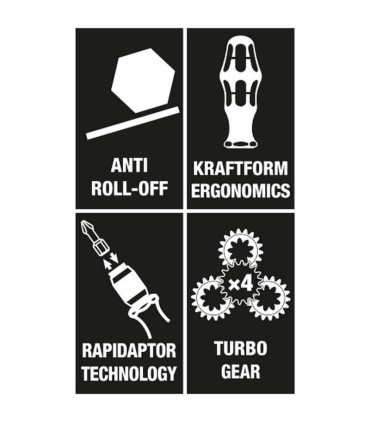 Wera 826 T Kraftform Rapidaptor Turbo Tornavida 05057480001