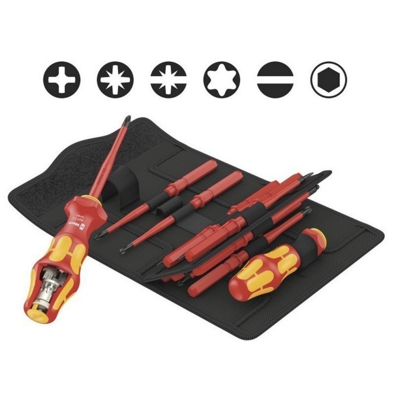 Wera 827 Ti Değişken Uçlu Yalıtımlı Tornavida Seti 05057484001