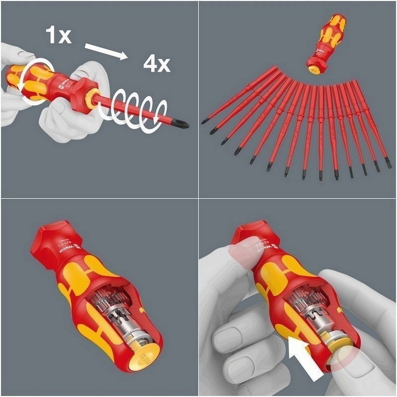 Wera 827 Ti Değişken Uçlu Yalıtımlı Tornavida Seti 05057484001