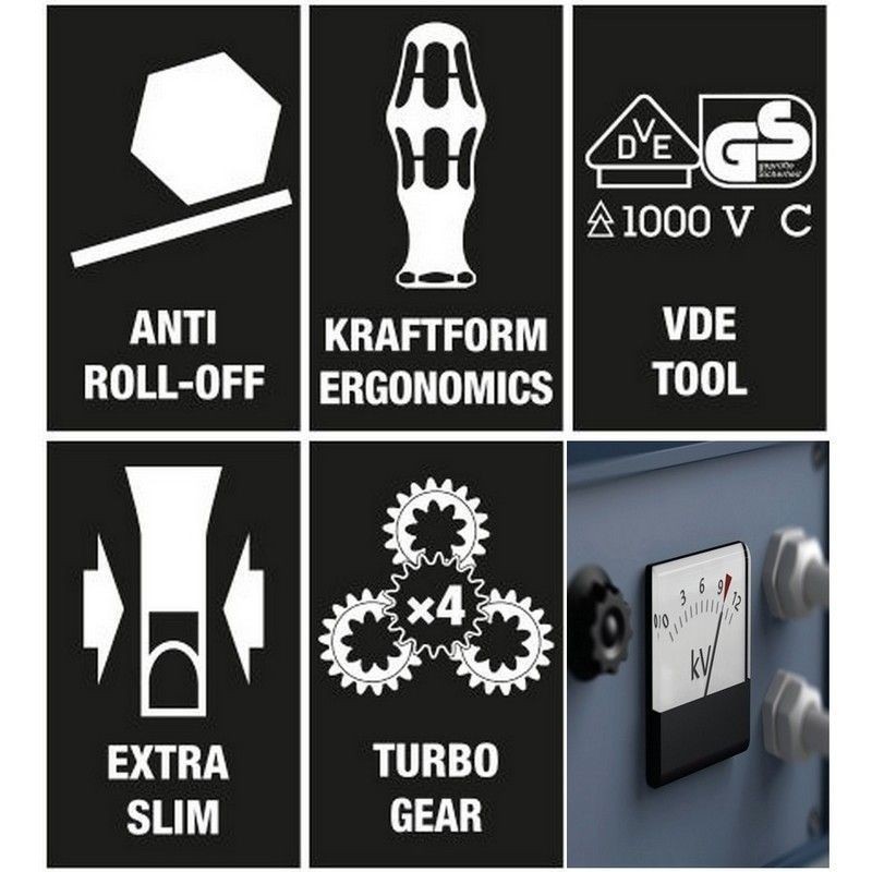 Wera 827 Ti Değişken Uçlu Yalıtımlı Tornavida Seti Emperyal 05057485001