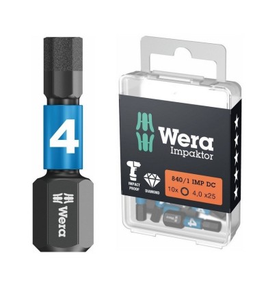 Wera 840/1 IMP DC HexPlus Bits Uç 25x4mm 10 Adet 05057604001