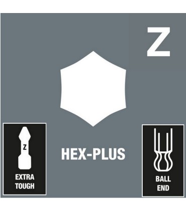 Wera 842/4 Z HexPlus Topbaş Bits Uç 89x4,0mm 05059681001