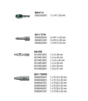 Wera 848 851 867 Metal Matkap Uç Seti 05104652001