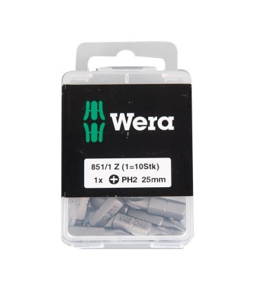 Wera 851/1 Z Yıldız Bits Uç 25mm PH2 10 Adet 05072401001