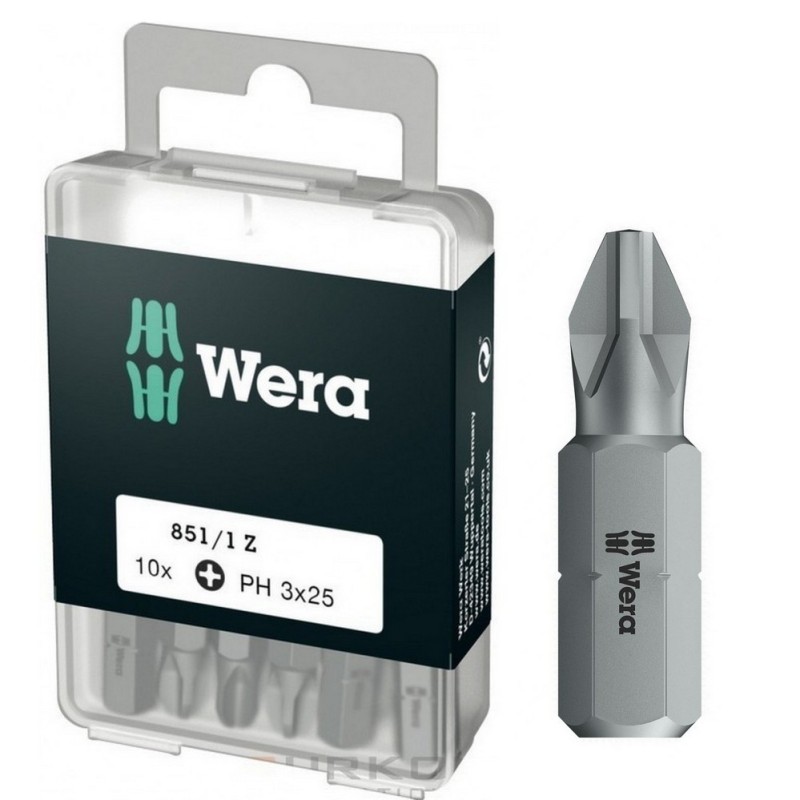 Wera 851/1 Z Yıldız Bits Uç 25mm PH3 10 Adet 05072402001