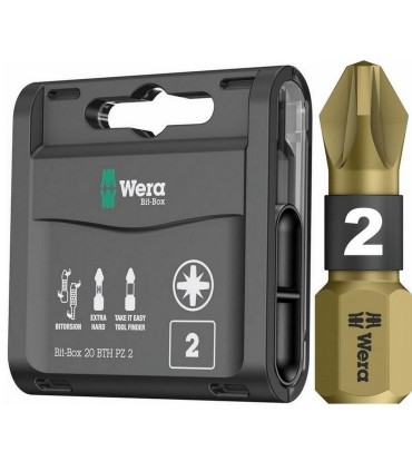 Wera 855/1 BTH Pozidriv 25mm PZ2 20 Adet 05057762001