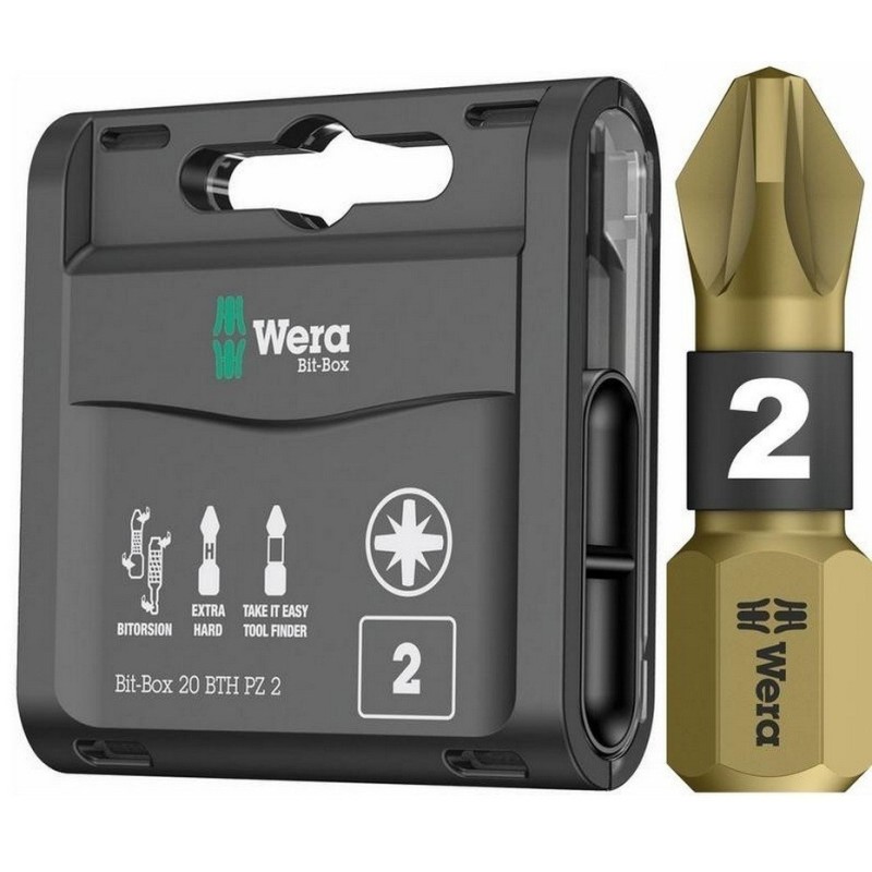 Wera 855/1 BTH Pozidriv 25mm PZ2 20 Adet 05057762001