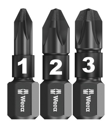 Wera 855/1 IMP DC Impaktor Pozidriv Bits Uç 25mm PZ1 10 Adet 05057620001