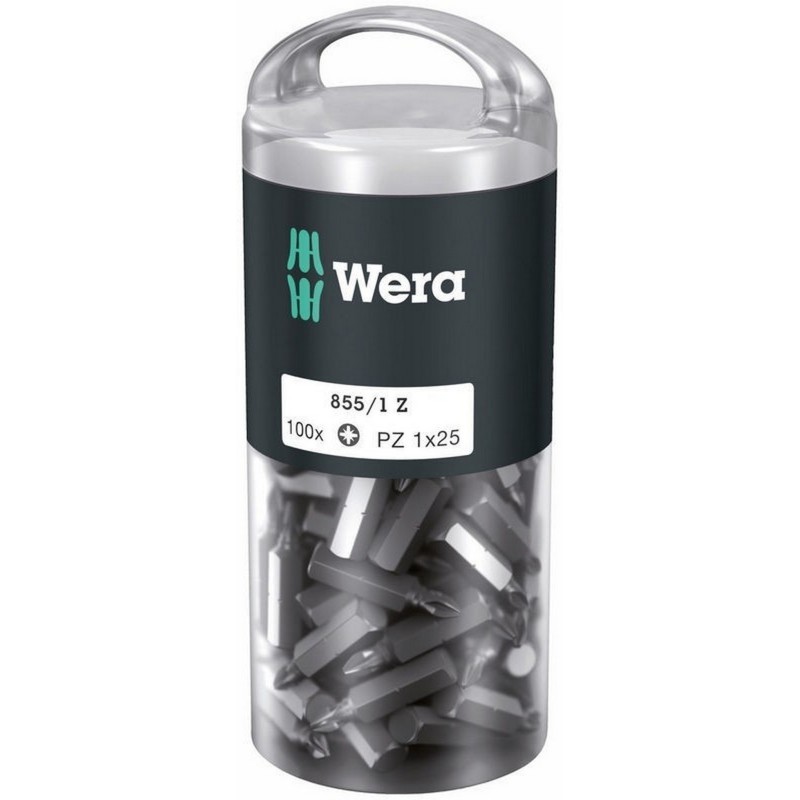 Wera 855/1 Z Pozidriv Bits Uç 25mm PZ1 100 Adet 05072443001