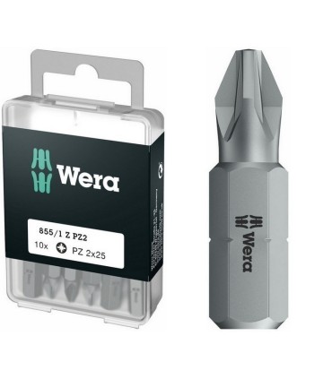 Wera 855/1 Z Pozidriv Bits Uç 25mm PZ2 10 Adet 05072404001
