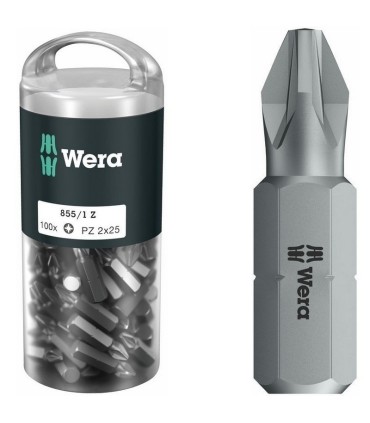 Wera 855/1 Z Pozidriv Bits Uç 25mm PZ2 100 Adet 05072444001