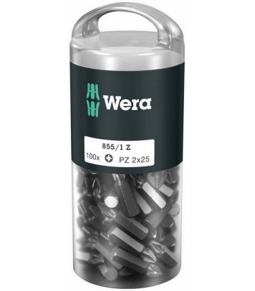 Wera 855/1 Z Pozidriv Bits Uç 25mm PZ2 100 Adet 05072444001