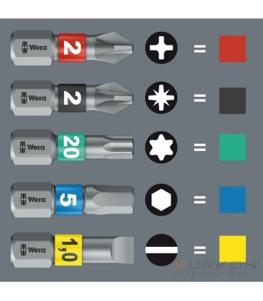 Wera 855/4 BTZ Pozidriv Bits Uç 50mm PZ3 05059924001