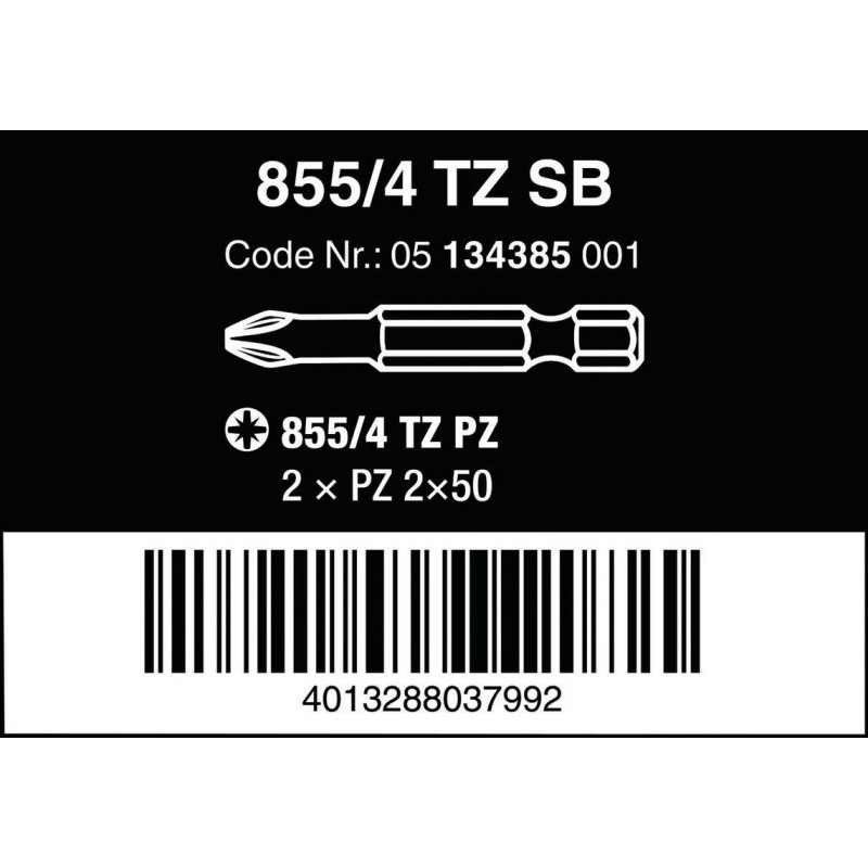 Wera 855/4 TZ Pozidriv Bits Uç 2 x 50mm PZ2 05134385001