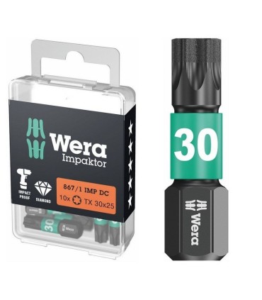 Wera 867/1 IMP DC Torx Bits Uç 25mm TX30 10 Adet 05057626001