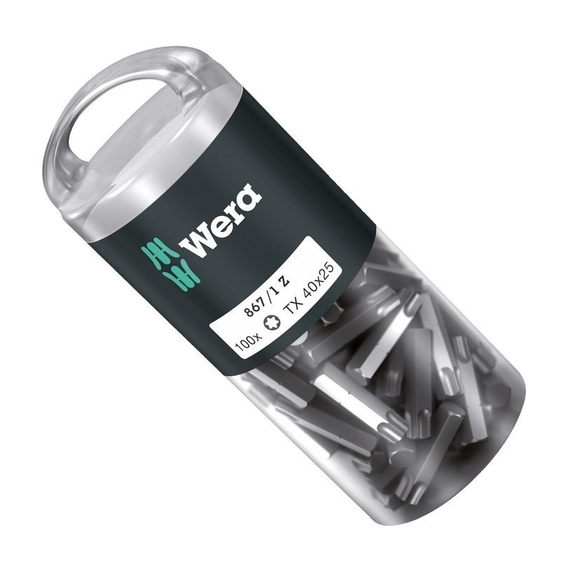 Wera 867/1 Z Torx Bits Uç 25mm TX40 100 Adet 05072452001