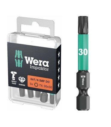 Wera 867/4 IMP DC Torx Bits Uç 50mm TX30 5 Adet 05057666001