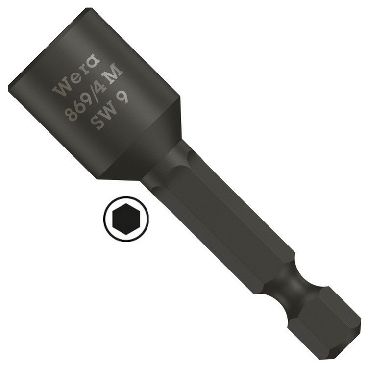 Wera 869/4 M Nutsetter Bits Bağlantılı Lokma Mıknatıslı 50x10mm 05060425001