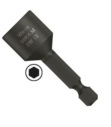 Wera 869/4 M Nutsetter Bits Bağlantılı Lokma Mıknatıslı 50x12mm 05060427001