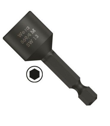 Wera 869/4 M Nutsetter Bits Bağlantılı Lokma Mıknatıslı 50x13mm 05060428001