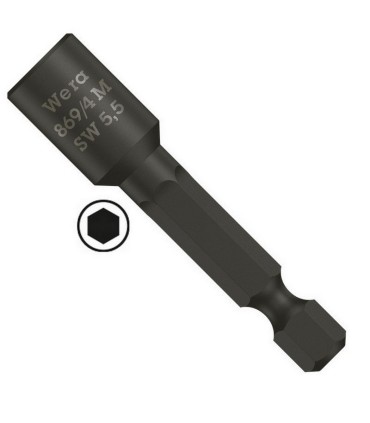 Wera 869/4 M Nutsetter Bits Bağlantılı Lokma Mıknatıslı 50x5,5mm 05060420001