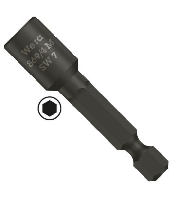 Wera 869/4 M Nutsetter Bits Bağlantılı Lokma Mıknatıslı 50x7,0mm 05060422001