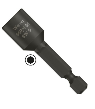 Wera 869/4 M Nutsetter Bits Bağlantılı Lokma Mıknatıslı 50x9mm 05060424001