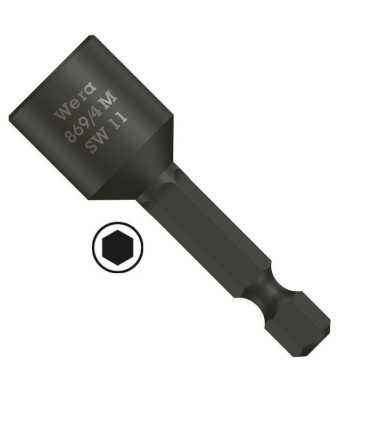Wera 869/4 M Nutsetter Bits Bağlantılı Lokma Mıknatıslı 65x11mm 05060237001