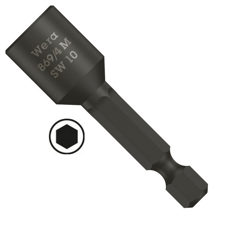 Wera 869/4 Nutsetter Bits Bağlantılı Lokma 50x10mm 05060405001