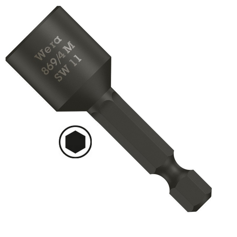 Wera 869/4 Nutsetter Bits Bağlantılı Lokma 65x11mm 05060281001