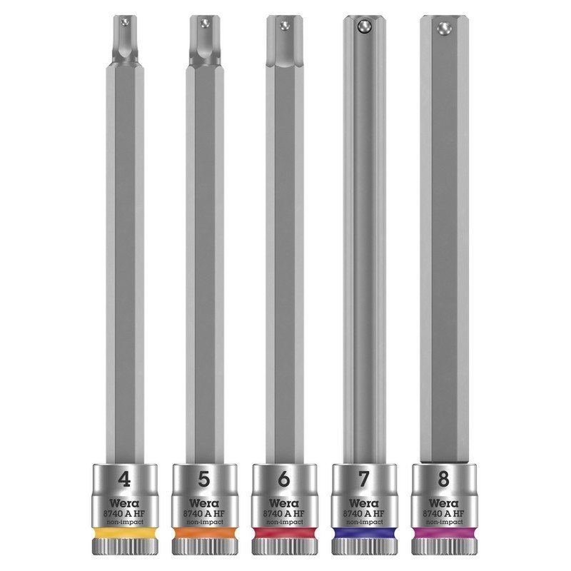 Wera 8740 A HF Zyklop 1/4" Lokma HexPlus Bits 100x5mm 05003336001